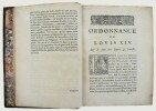 Ordonnance de Louis XIV, Roy de France et de Navarre sur le fait des Eaux & Forests. Vérifiée en Parlement & Chambre des Comptes, le treizième Aoust ...