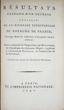 Résultats extraits d'un ouvrage intitulé: De la richesse territoriale de la France; ouvrage dont la rédaction n'est point encore achevée: remis au ...