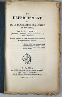 Du défrichement et de la plantation des landes et bruyères.