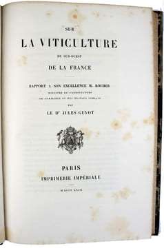 Sur la viticulture du Sud-Ouest de la France.. GUYOT, Jules
