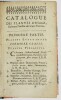Catalogue des plantes d'usage, suivant l'ordre de leurs vertus.. PLANTES