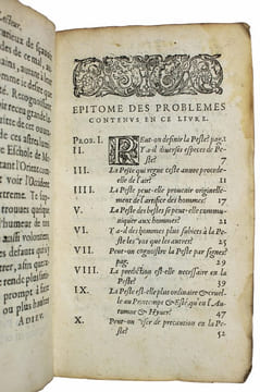 Problèmes sur la nature, préservation, et cure de la maladie pestilentielle.. HABICOT, Nicolas