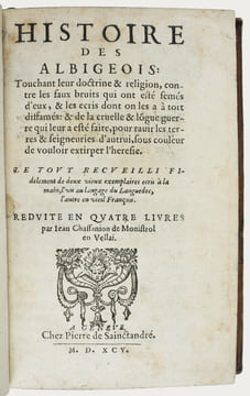 Histoire des Albigeois touchant leur doctrine et religion, contre les faux bruits qui ont esté semés d'eux, et les ecrits dont on les a à tort ...