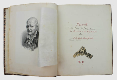 Manuscrit original de ses "Lettres sur les Départemens de la Creuse et du Puy-de-Dôme", avec des dessins originaux.. GAULT DE SAINT-GERMAIN