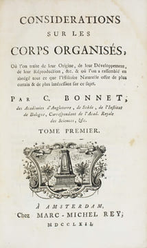 Considérations sur les corps organisés, où l'on traite de leur origine, de leur développement, de leur reproduction, etc... et où l'on a rassemblé en ...