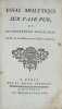 Essai analytique sur l'air pur et les diff&eacute;rentes esp&egrave;ces d'air. . LA METHERIE, Jean-Claude de