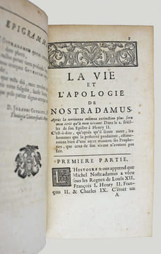 La concordance des prophéties de Nostradamus avec l'histoire depuis Henri II jusqu'à Louis le Grand. La vie et l'apologie de cet auteur. Ensemble ...