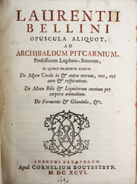 Opuscula aliquot ... De motu cordis in & extra uterum, ovo, ovi aere & respiratione. De motu bilis & liquidorum omniumper corpora animalium. De fermentis & glandulis.