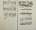 Correspondance entre le Comte de Mirabeau et M. de C[érutti] sur le rapport de M. Necker et sur l'arrêt du conseil du 29 Décembre qui continue pour ...