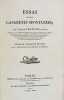 Essai sur les gangr&egrave;nes spontan&eacute;es. Ouvrage couronn&eacute; en 1830 par la Soci&eacute;t&eacute; royale de M&eacute;decine de Bordeaux.. FRANCOIS, Victor