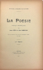 La Poésie.. COTE (Chanoine Léon) et BERTHET (Paul).