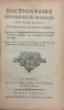 Dictionnaire interprète-manuel des noms latins de la géographie ancienne et moderne.. [CHAUDON (Abbé Louis Mayeul)].