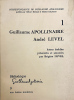 Correspondance de Guillaume Apollinaire.. [APOLLINAIRE - LEVEL]. BOUDAR (Gilbert) et DÉCAUDIN (Michel).