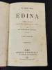Edina roman anglais traduit avec l'autorisation de l'auteur par Mme. Honorine Martel deux tomes. Mrs Henry Wood