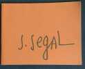 S. Segal,  Exposition - R&eacute;trospective 1898-1969 16 d&eacute;cembre 1970 - 1 f&eacute;vrier 1971. Osenat Pierre (Pr&eacute;face)
