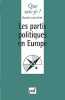 LES PARTIS POLITIQUES EN EUROPE. 3ème édition. Seiler Daniel-Louis