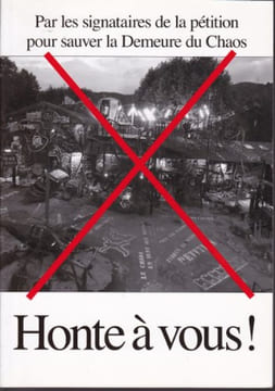 Honte À Vous. Collectif : Par Les Signataires De La Pétition Pour Sauver La Demeure Du Chaos