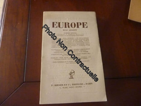 Europe N° 38 (Février 1926). Numéro Spécial Consacré À Romain Rolland À L'occasion De Son Soixantième Anniversaire. Collectif