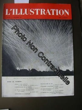 Rideau De Feu De Projectiles Tracants Tendu Au Dessus D'une Ville Allemande Du Nord. L'illustration. N°5087