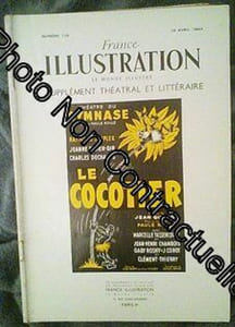 France illustration supplément théâtral et littéraire n° 129 : Le cocotier de Jean Guitton. Créée au théâtre du Gymnase avec Raymond Souplex et Jeanne Fusier-Gir … 18 avril 1953. (Théâtre Périodiques Periodicals)