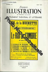 Le Roi de l'ombre : Pièce en 5 actes de Jean Loisy... Paris Théâtre de la Huchette 10 février 1953