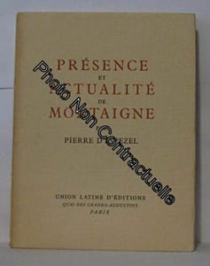 Présence et actualité de montaigne