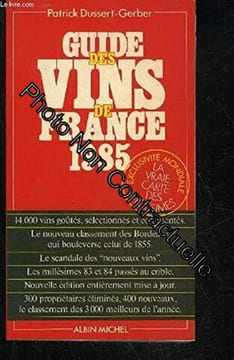 Guide des vins de France 1985. Dussert Gerber