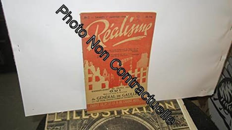 REALISME N°2 SAMEDI 1ER JANVIER 1949 - le sang des justes - le général de gaulle vu par un américain - le gout du risque - lettre de deux français ...