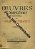 Oeuvres completes illustrees de anatole france. tome 8 : la rotisserie de la reine pedauque suivi de les opinions de jerome coignard. 