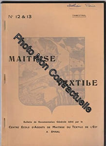 Trimestriel MAITRISE TEXTILE [No 12 & 13 de 1950] - Bulletin de documentation générale