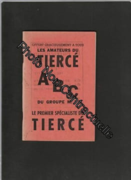 Brochure l'ABC du Tiercé. Midi Tiercé