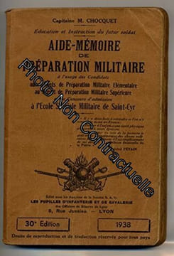AIDE-MEMOIRE DE PRAPARATION MILITAIRE A L'USAGE DES CANDIDAT AUX BREVETS DE PREPARATION MILITAIRE ELEMENTAIRE - AU BREVET DE PREPARATION MILITAIRE ...