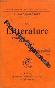La litterature. creation succes duree. collection : bibliotheque de philosophie scientifique. undefined