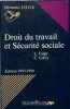 Droit du travail et Sécurité sociale 1994-1995. Lobry
