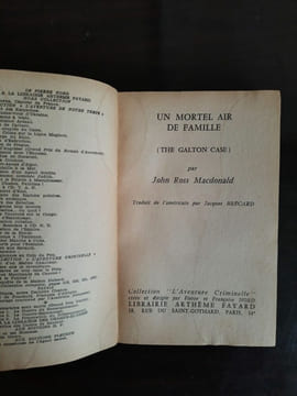 John - Un Mortel air de Famille L'Aventure Criminelle -. Ross Macdonald