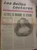 Les Belles Lectures n42 du 13 au 19 Novembre 1946 Lettres de. Madame De Sévigné