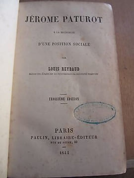 Jérome Paturot à la recherche d'une position socialePaulin 1844. Louis Reybaud