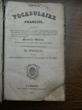 M. Wailly Nouveau vocabulaire français Chez Barbou Imprimeur-Libraire 1835. undefined