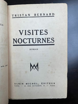 Tristan bernard Visites nocturnes. undefined