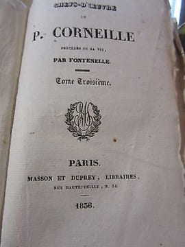 Chefs-d'Oeuvre de Corneille Tomes i ii iii iv Masson Duprey libraires 1836. Corneille