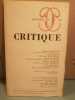Revue Critique n427 Décembre 1982. 