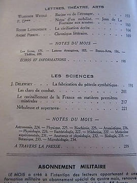Le mois Synthèse de l'Activité mondiale du 1er Décembre 39 au 1er Janvier 1940. undefined