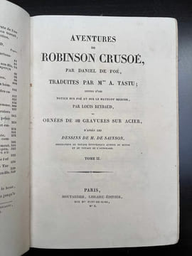 Daniel de Foe Aventures de Robinson Crusoe Tome 1 et Tome 2 -Tastu Moutardier. undefined
