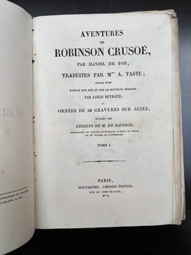Daniel de Foe Aventures de Robinson Crusoe Tome 1 et Tome 2 -Tastu Moutardier. undefined