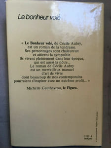 Cecile aubry Le bonheur volé France loisirs