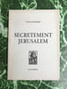 Anne Barthelemy Secretement Jerusalem Caracteres. 
