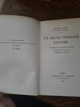 Pierre Loti Un Jeune Officier Pauvre tirage Limité orig. Loti Pierre