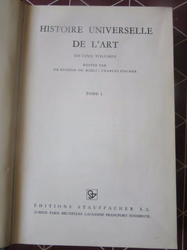 Histoire universelle de l'art en 5 volumes éditée par Dr E.-Th.Rimli Ch.Fischer. undefined