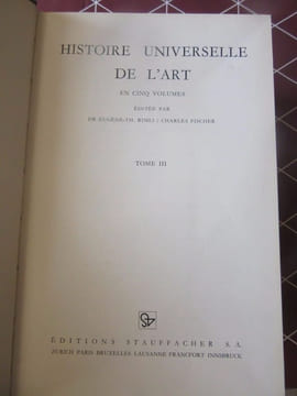 Histoire universelle de l'art en 5 volumes éditée par Dr E.-Th.Rimli Ch.Fischer. undefined