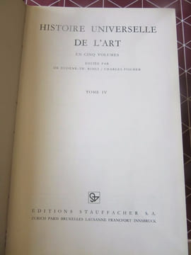 Histoire universelle de l'art en 5 volumes éditée par Dr E.-Th.Rimli Ch.Fischer. undefined